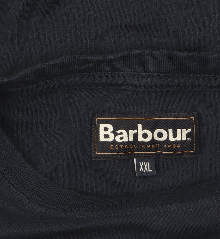 Barbour Men's Blue 2XL Crew Neck Cotton Pocket T-Shirt