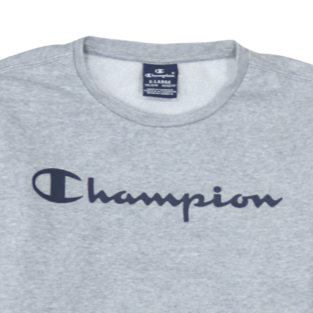 Additional view of Champion boys’ grey pullover sweatshirt xl 13-14 years logo crew neck fleece