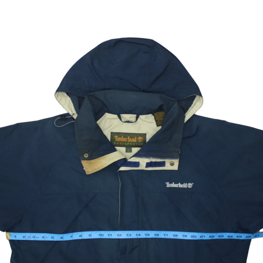 Timberland Men’s Blue Hooded Weathergear Parka Jacket Size L