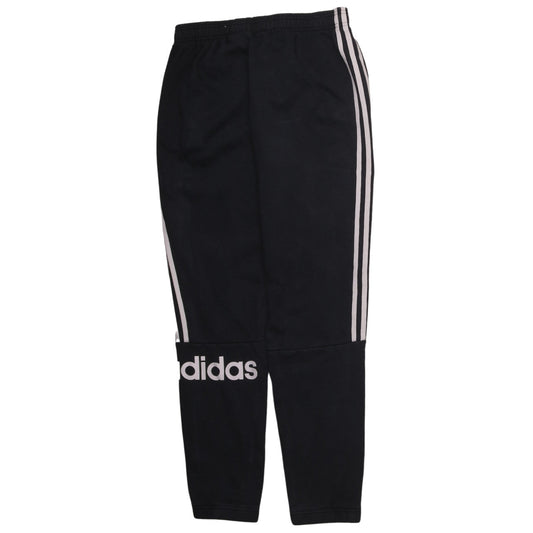 Adidas Men's Black Jogger Trousers M With Stripes Logo