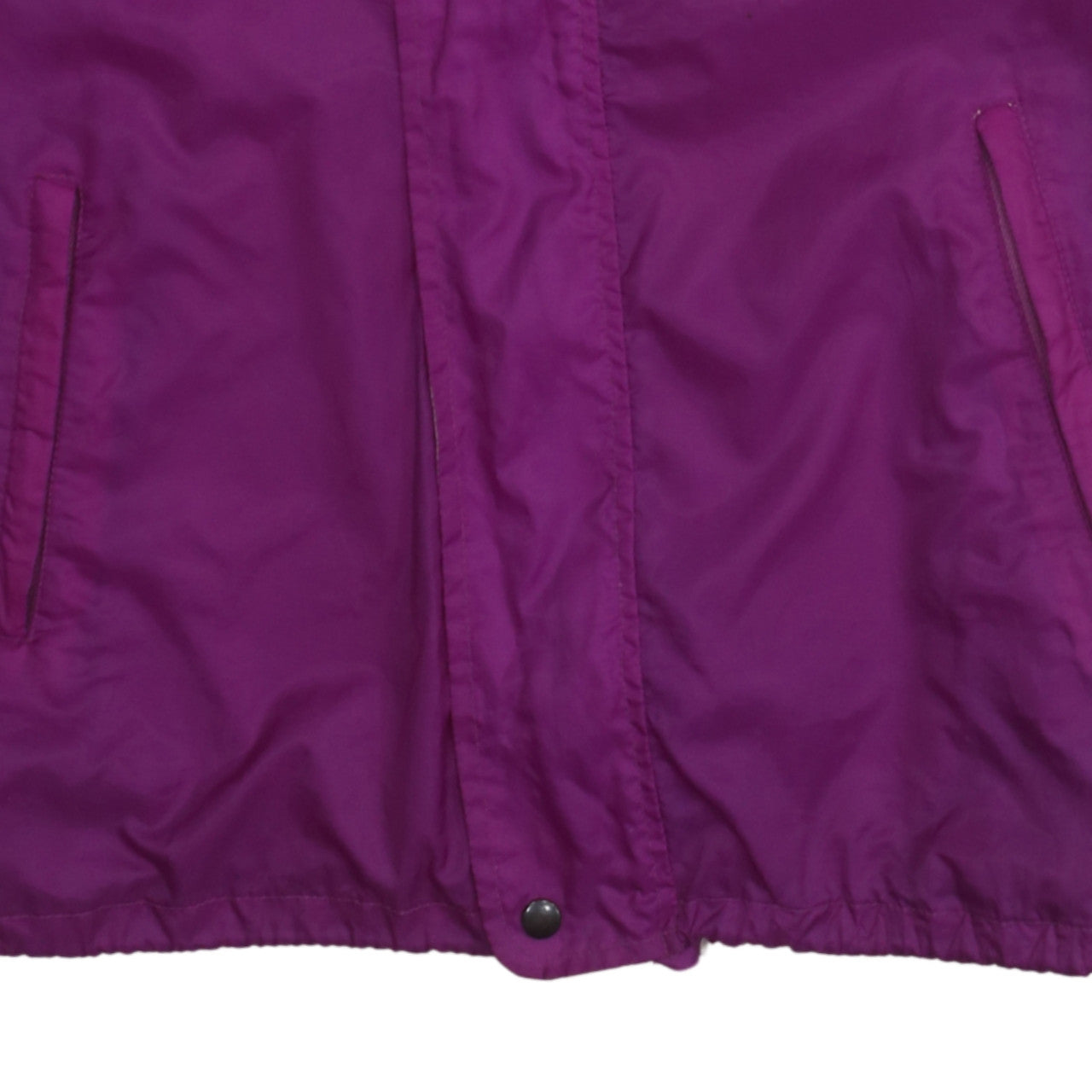 Champion USA Women’s Purple Windbreaker Jacket Size M Retro Hooded Zip Up