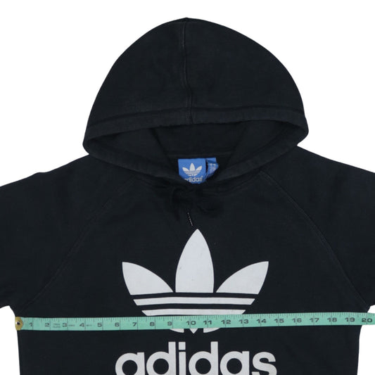 Adidas Men's Black Pullover Hoodie S Logo Fleece Sweatshirt