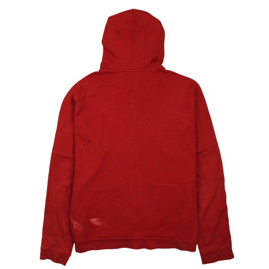 Adidas Mens Red Full Zip Hoodie XL Rugby Sports Sweatshirt