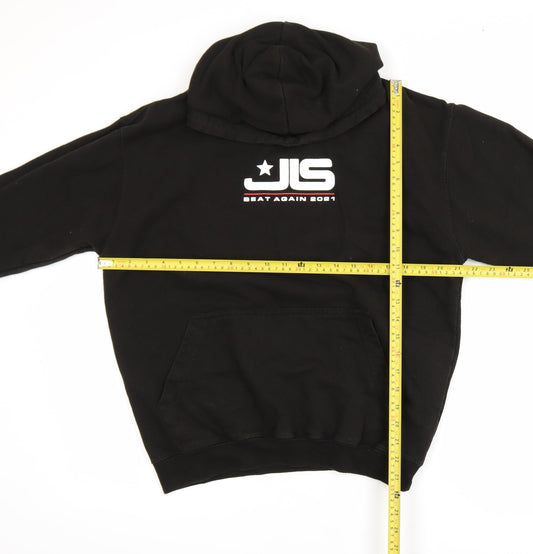 Just Hoods Mens Black M Pullover Hoodie JLS Beat Again Tour 2021 Graphic