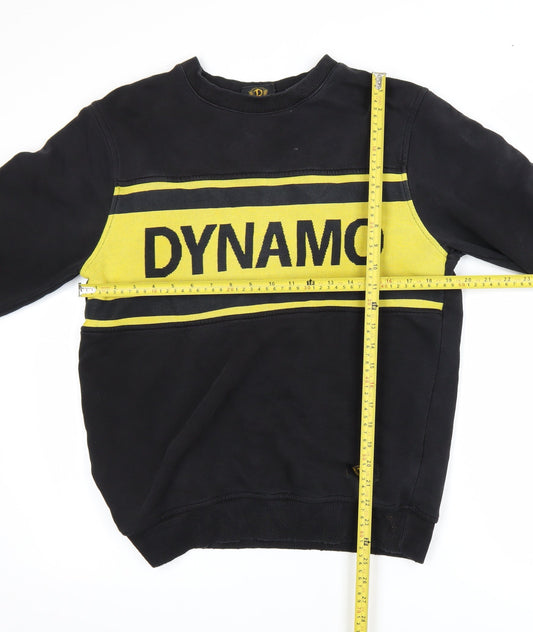 Dresden Men's Black Yellow Graphic Pullover Sweatshirt M