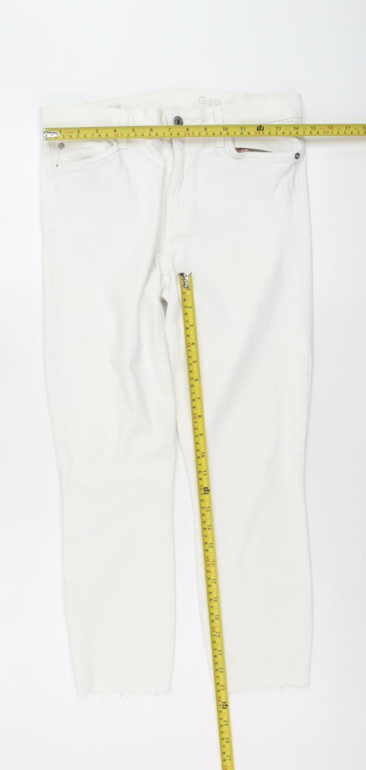 Gap Women's White True Skinny Ankle Jeans Size 10 Stretch Denim