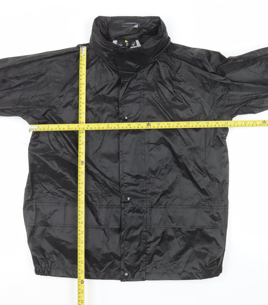 Wetplay Boys Black Waterproof Rain Coat Jacket 13 Years Polyester