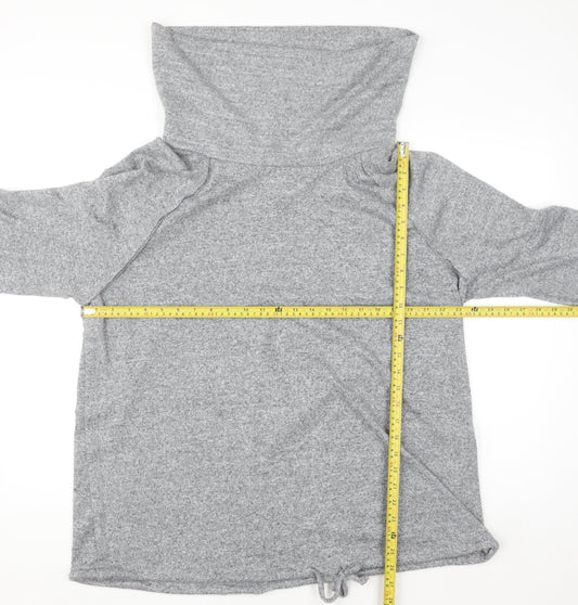 Yours Women Grey Long Sleeve Cowl Neck Pullover Sweatshirt Size 22-24