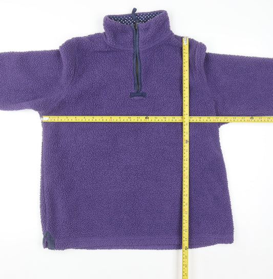 Alpine Trek Women's Purple 1/4 Zip Fleece Pullover Sweatshirt M