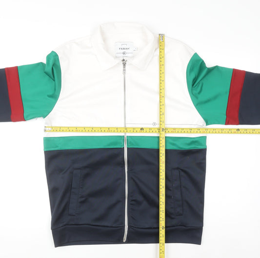 Farah Men's Multicoloured Full Zip Collared Sweatshirt M