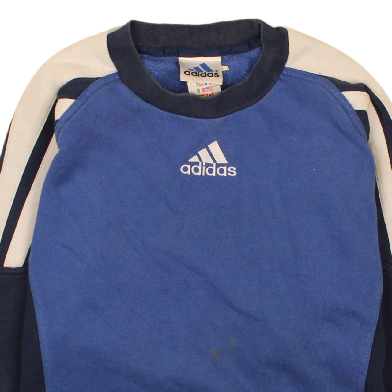 Adidas Mens Blue XL Vintage Pullover Sweatshirt Crew Neck