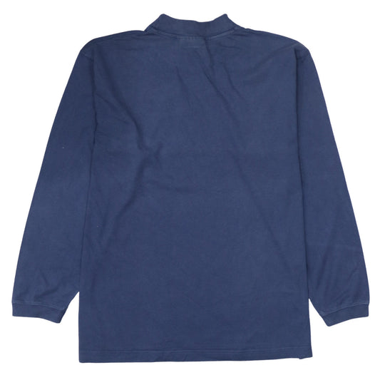 Quiksilver Mens Blue Long Sleeve Mock Neck Sweatshirt M