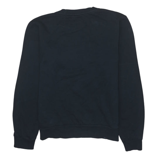 Puma Womens Black Crew Neck Logo Pullover Sweatshirt Size S