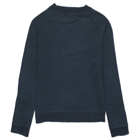 Adidas Womens Black XS Crew Neck Pullover Sweatshirt with Logo Print