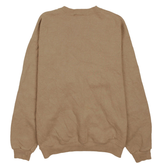 Lee Men's Beige Heavyweight Crew Neck Pullover Sweatshirt M