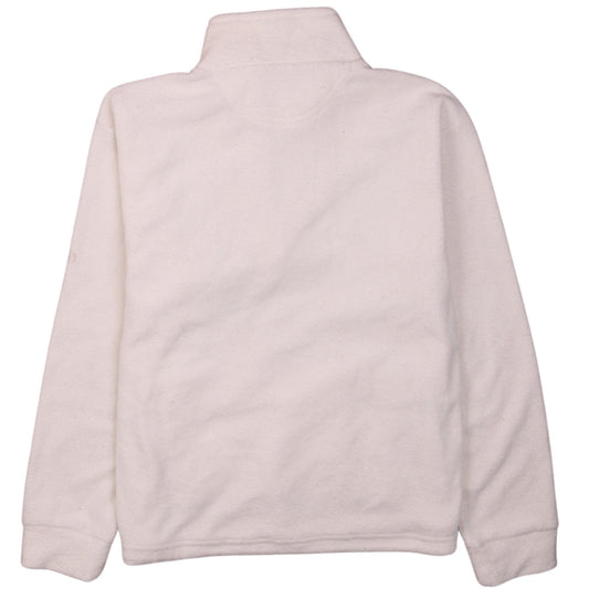 Champion Womens Ivory Fleece 1/4 Zip Pullover Sweatshirt M