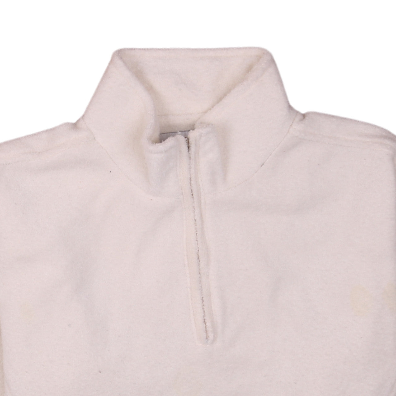 Champion Womens Ivory Fleece 1/4 Zip Pullover Sweatshirt M