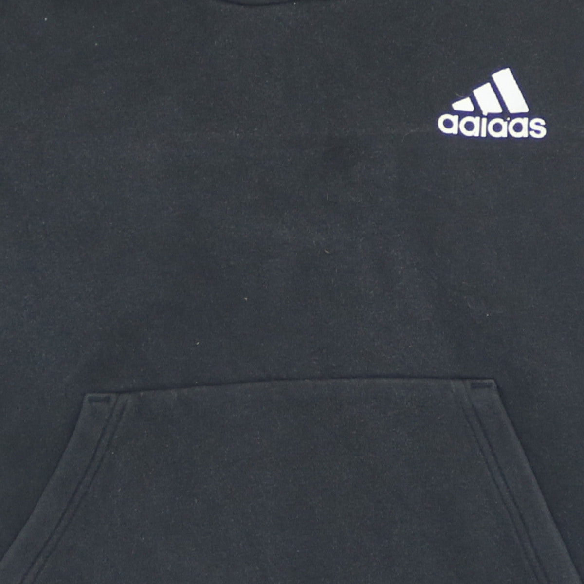 Additional view of Adidas boys’ black 11-12 years pullover hoodie with stripe detail