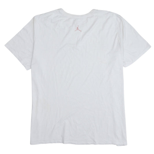 Nike Jordan Paris White XL Men's Short Sleeve Crew Neck Cotton T-Shirt