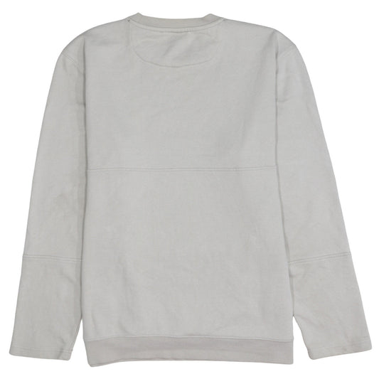 Diesel Men's Beige XL Pullover Logo Sweatshirt with Zip Pockets