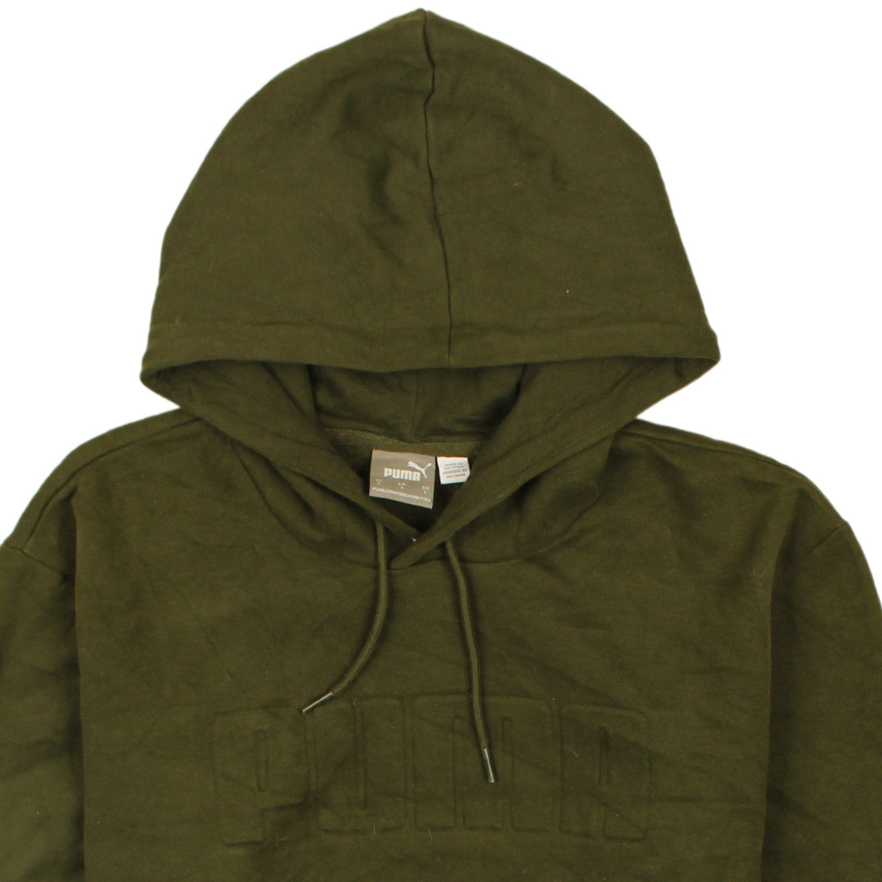 Puma Men's Green Pullover Hoodie Sweatshirt Size L