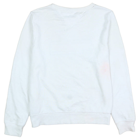 Tommy Jeans Men's White Logo Pullover Sweatshirt Size S