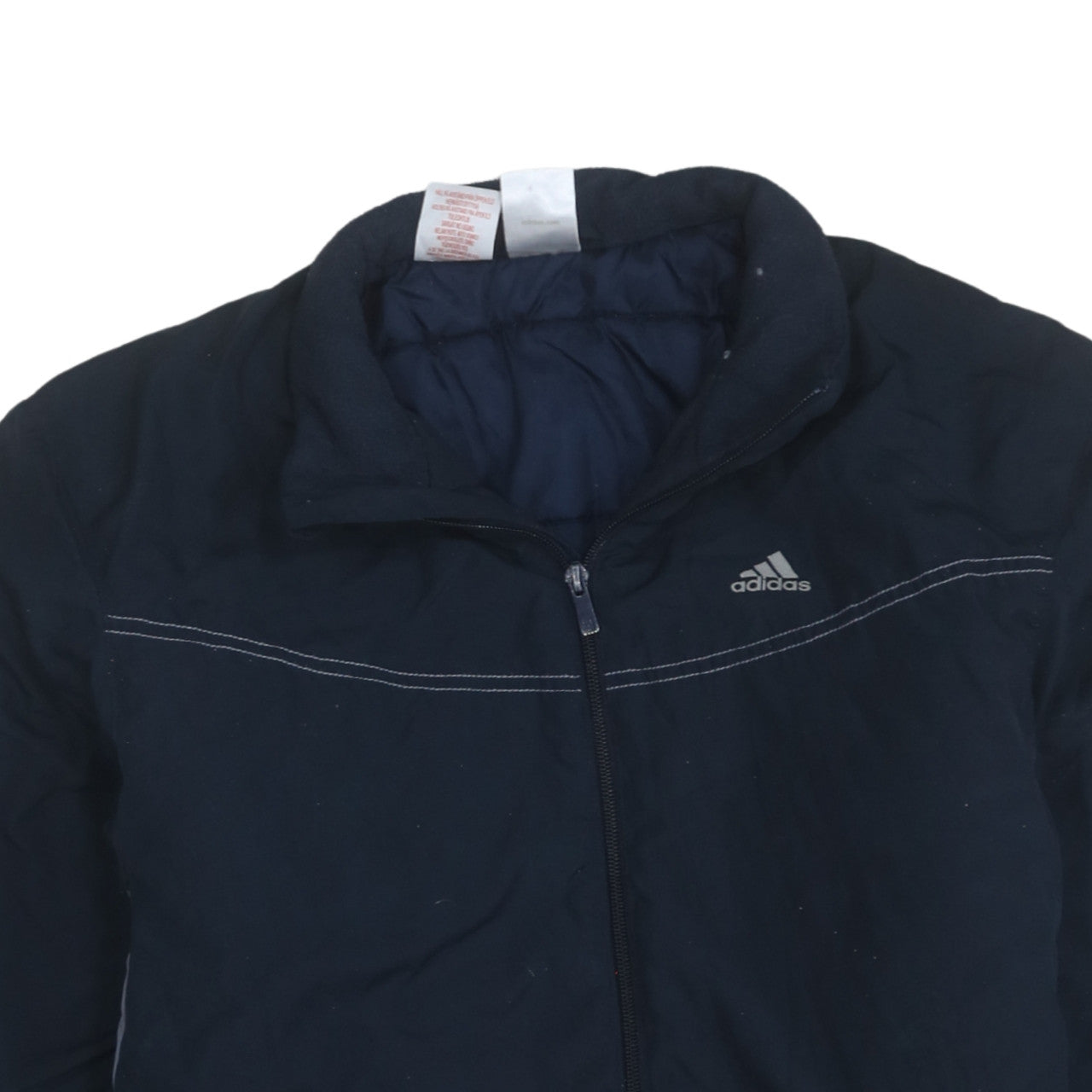 Adidas Men's Blue XL Puffer Jacket Full Zip Winter Sports Coat