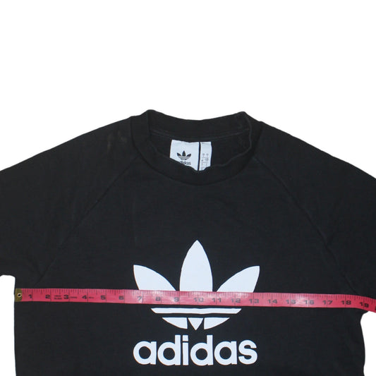 Adidas Men's Black Logo Pullover Sweatshirt Size S