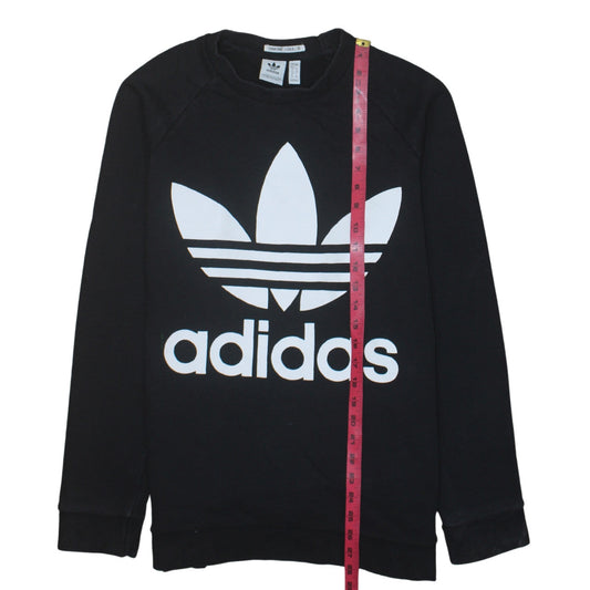 Adidas Womens Black Size 16 Crew Neck Pullover Sweatshirt