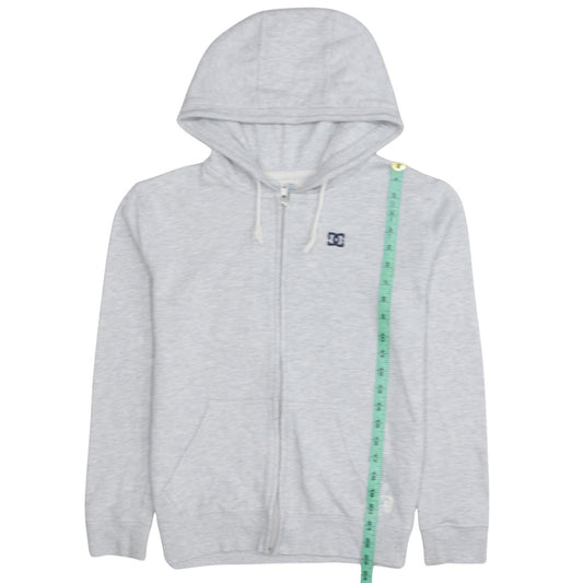 DC Men’s Grey Full Zip Hoodie Size S Regular Fit Embroidered Logo