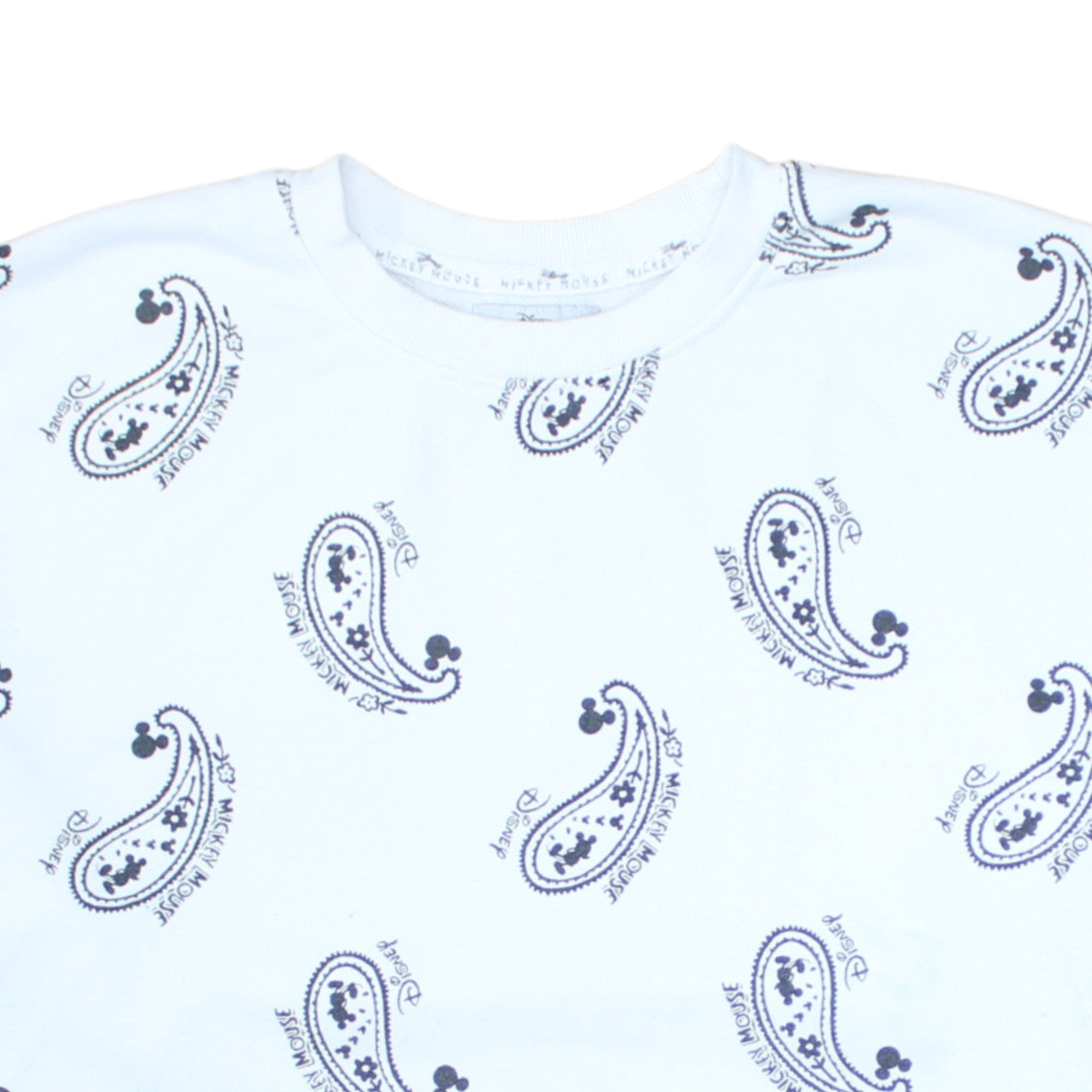 Primark Disney Mickey Mouse White Paisley Women's Sweatshirt M