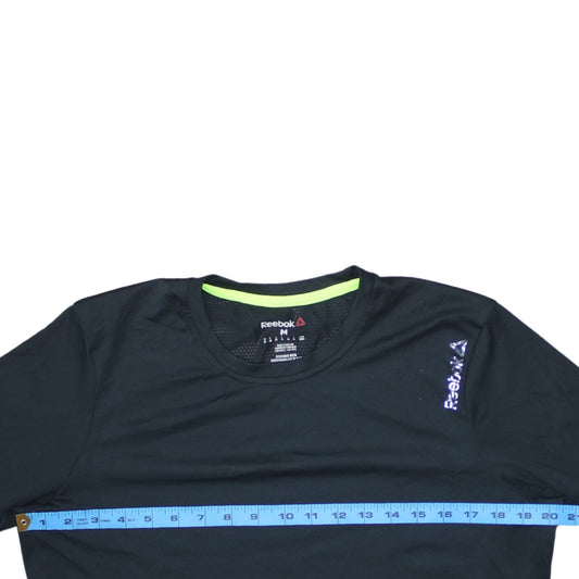 Reebok Mens Black Long Sleeve Athletic Training Top M