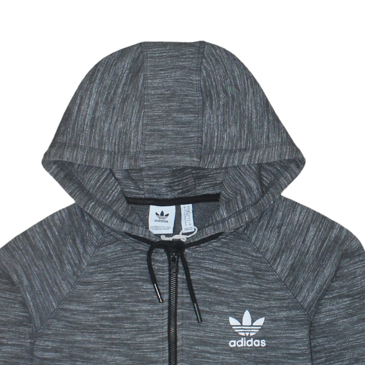 Additional view of Adidas Women’s Grey Full Zip Hoodie XS - Hooded Sweatshirt