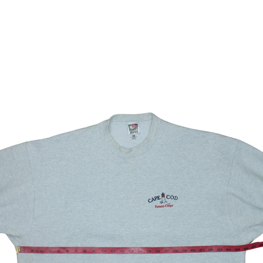 Fruit of the Loom Mens Grey 2XL Pullover Crew Neck Sweatshirt