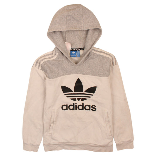 Adidas Boys Grey Hoodie 13-14 Years Pullover Cotton Sweatshirt