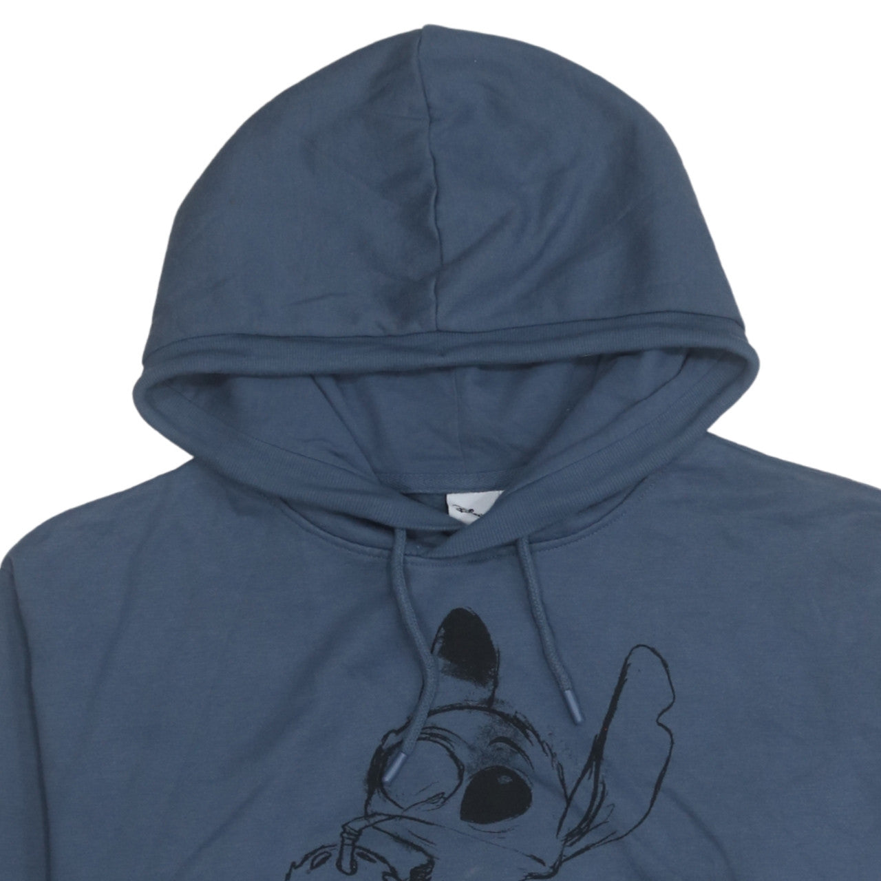 Disney Women Blue Stitch Pullover Hoodie M Cotton Blend