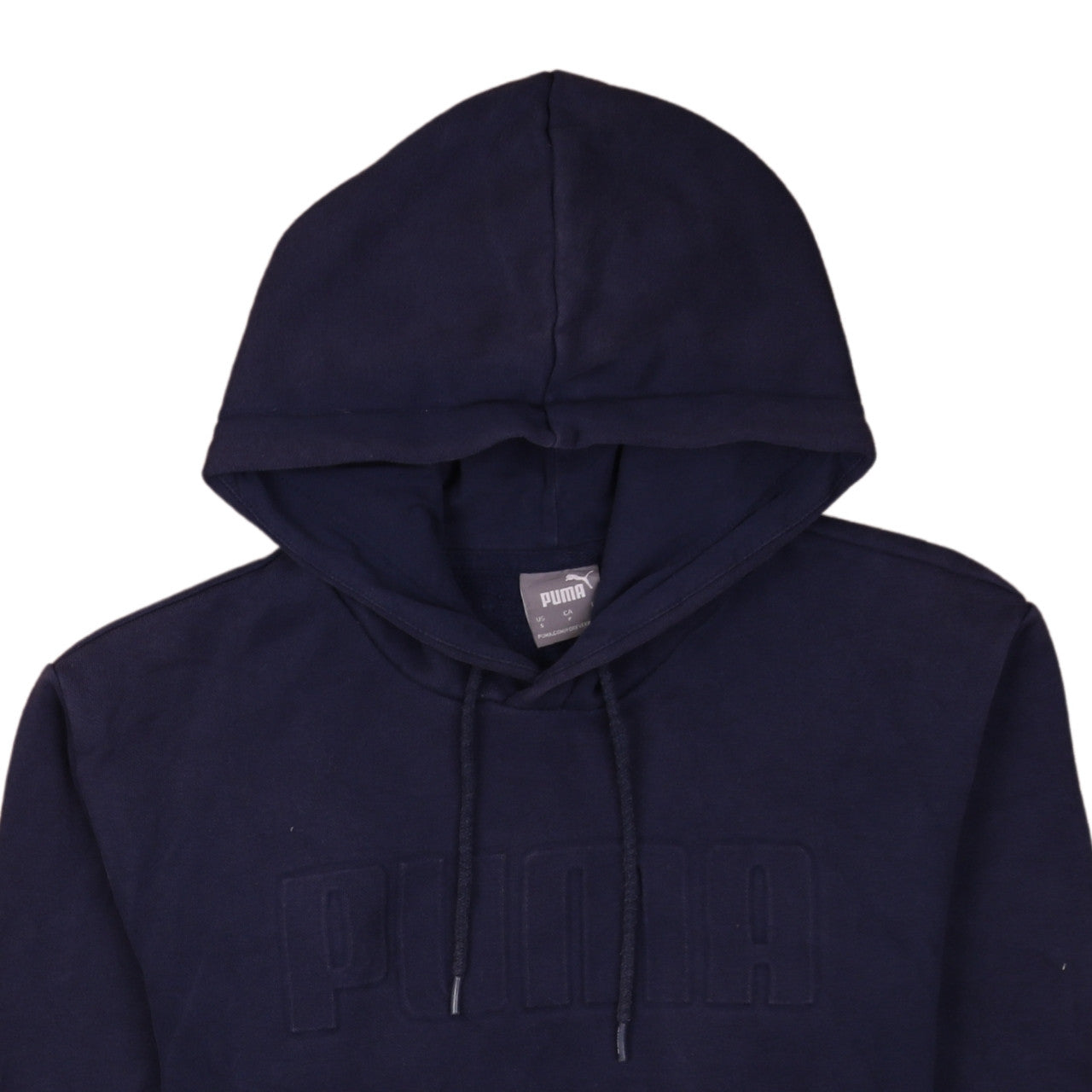 Puma Men's Blue Pullover Hoodie Small Logo Fleece Sweatshirt