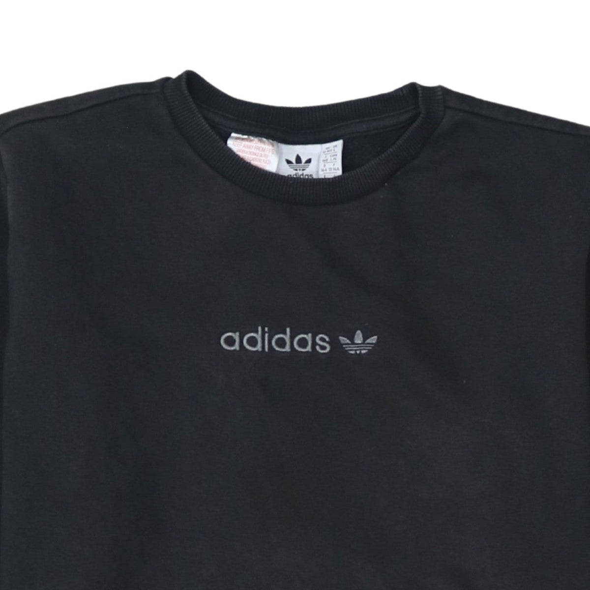 Additional view of Adidas boys’ black crew neck logo sweatshirt 13-14 years