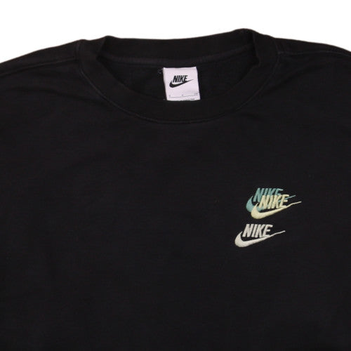 Nike Men's Black Crew Neck Sweatshirt Size S Graphic Print Logo