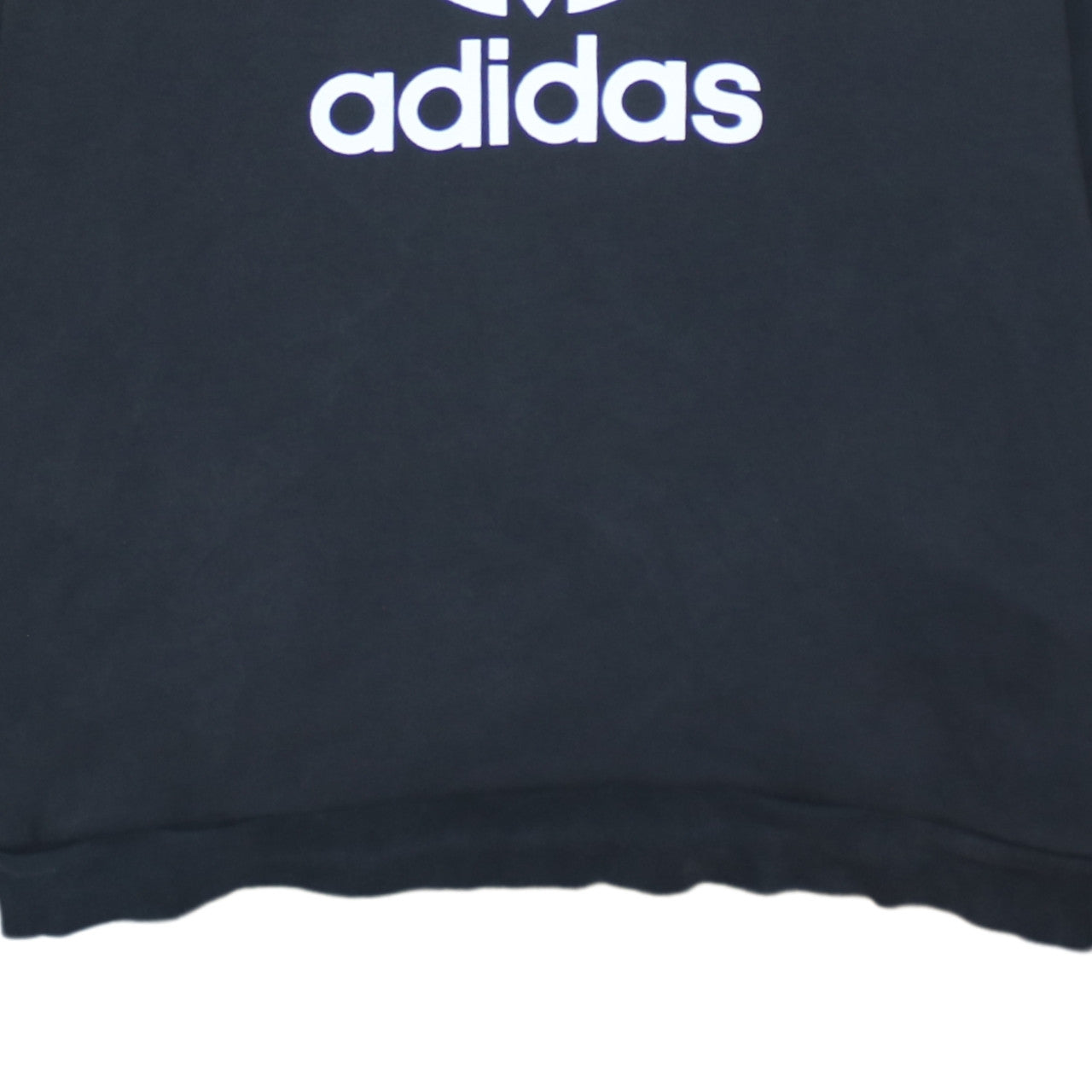 Adidas Mens Black 2XL Pullover Hoodie Trefoil Logo Fleece Sweatshirt