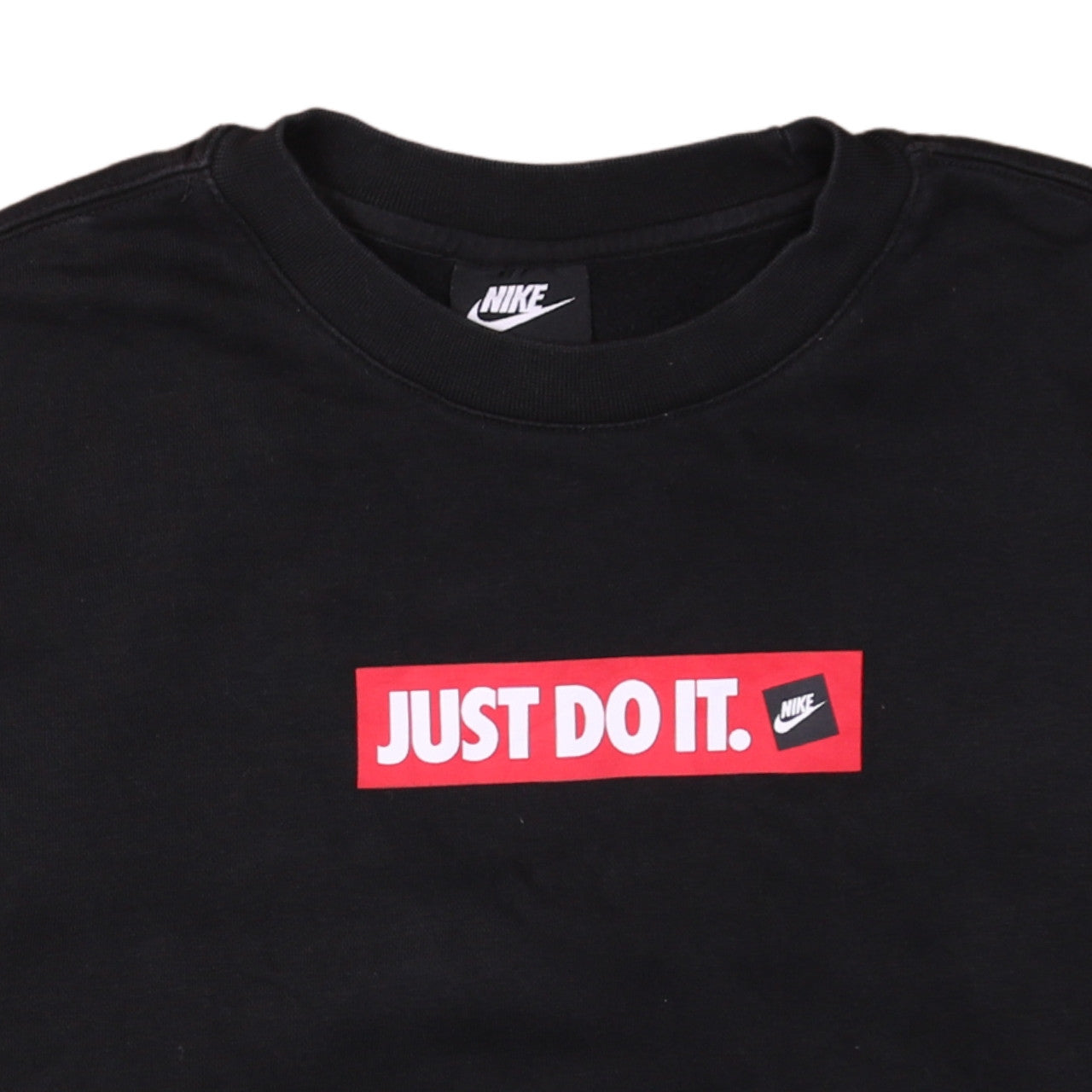 Nike Men’s Black Pullover Sweatshirt M Just Do It Graphic Print