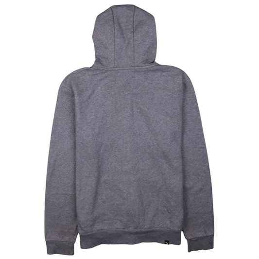 Puma Mens Grey Full Zip Hoodie M Regular Graphic Fleece Sweatshirt