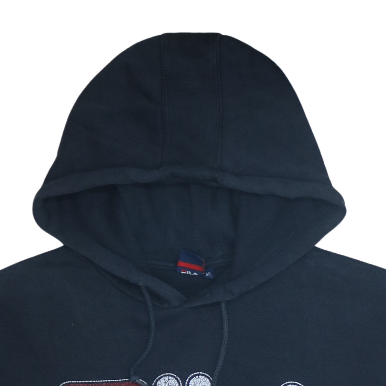 Additional view of Fila men’s black pullover hoodie xl logo graphic fleece sweatshirt