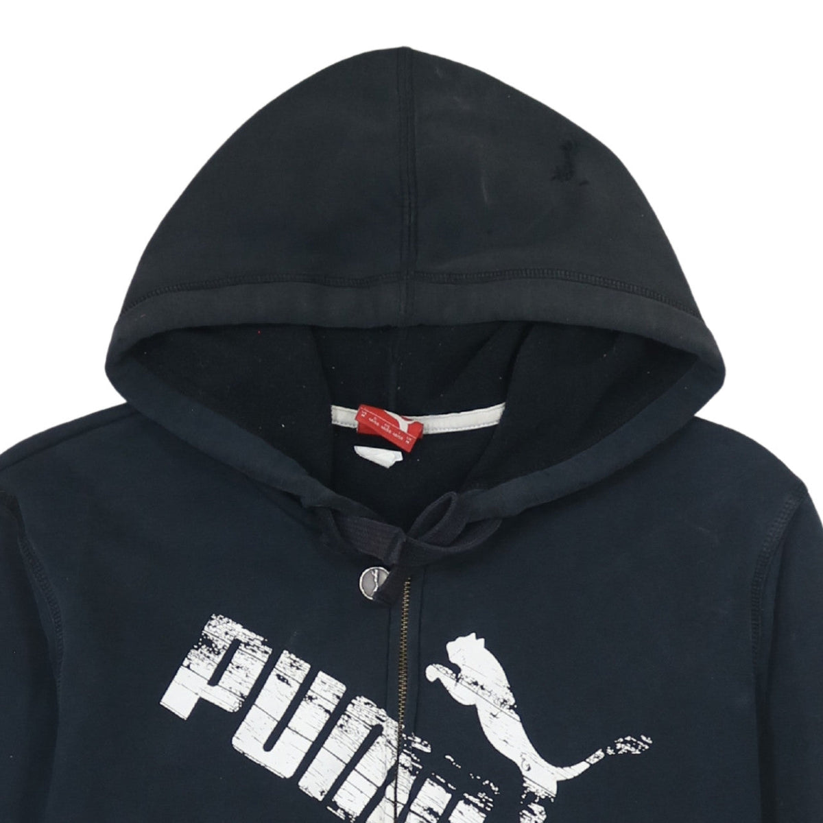 Additional view of Puma men’s black full zip hoodie m graphic sports fleece