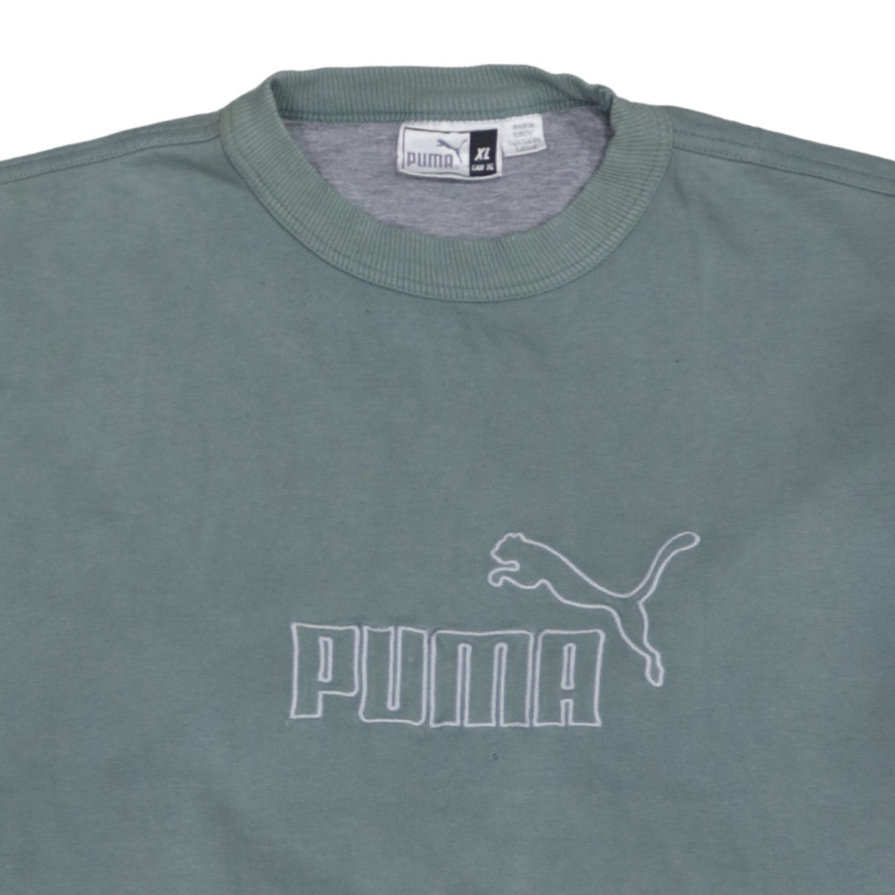 Puma Men's Green XL Crew Neck Pullover Sweatshirt