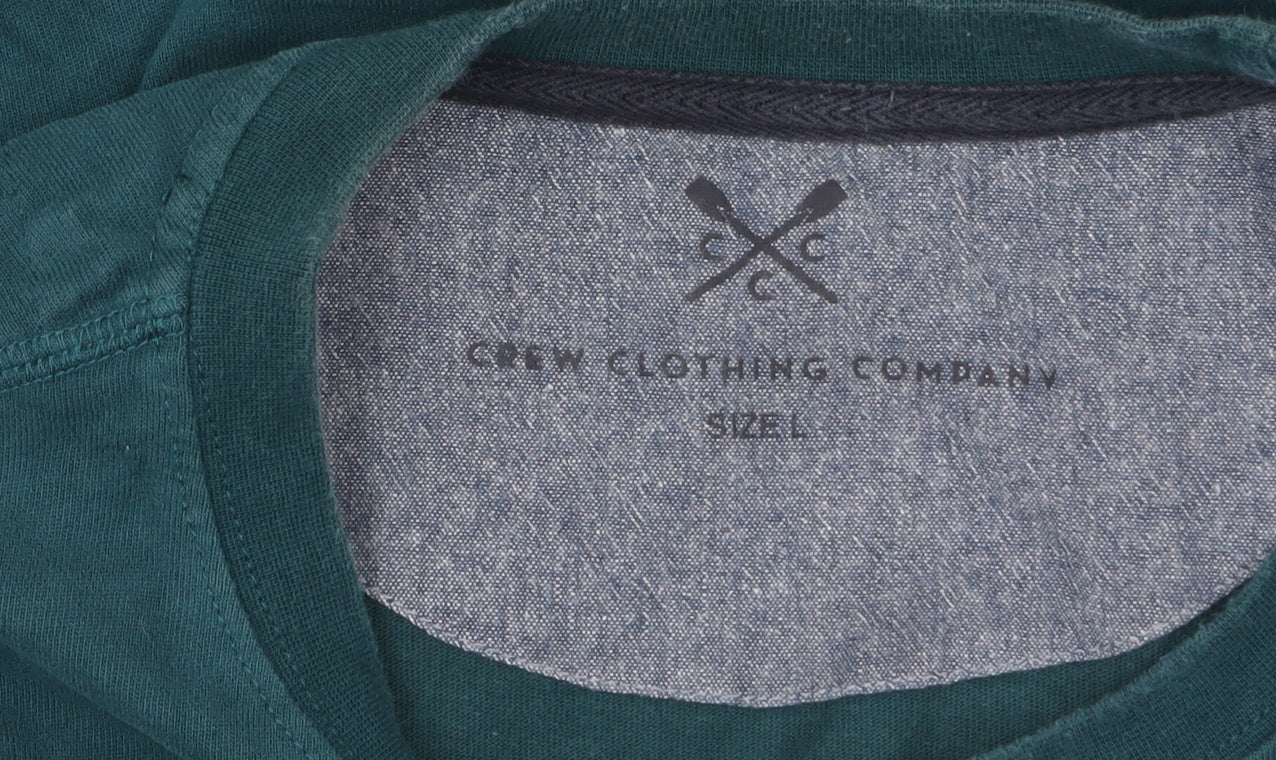 Additional view of Crew Clothing Men's Green Long Sleeve Cotton Top L