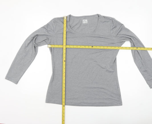 32 Degrees Women Grey XL Long Sleeve Heat Activewear Top
