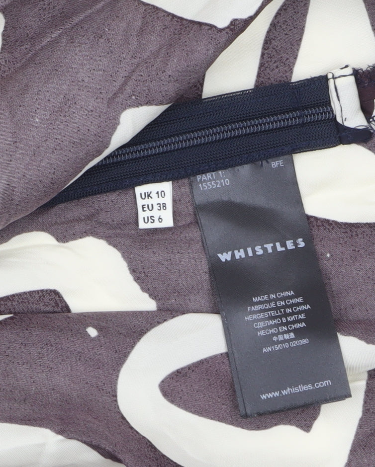 Whistles Women's Multicoloured Wrap Viscose Blouse UK 10