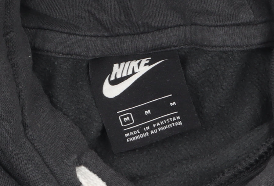 Nike Men's Black Pullover Hoodie M Fleece Logo Sportswear