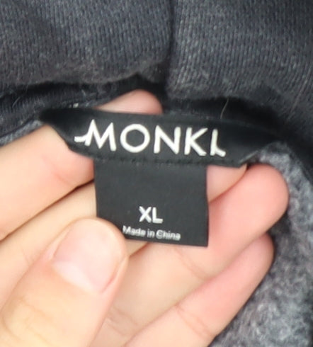 Monki Men's Black XL Basic Activewear Jacket Cotton Blend